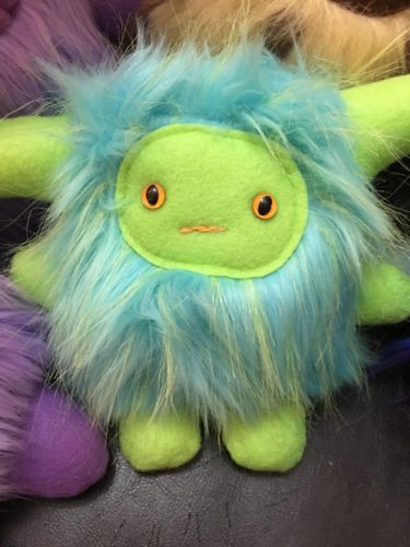 Plush Blue and Green Monster by Trilby Works