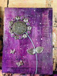 DE Fun-A-Day, Day 24, Flower with Butterflies