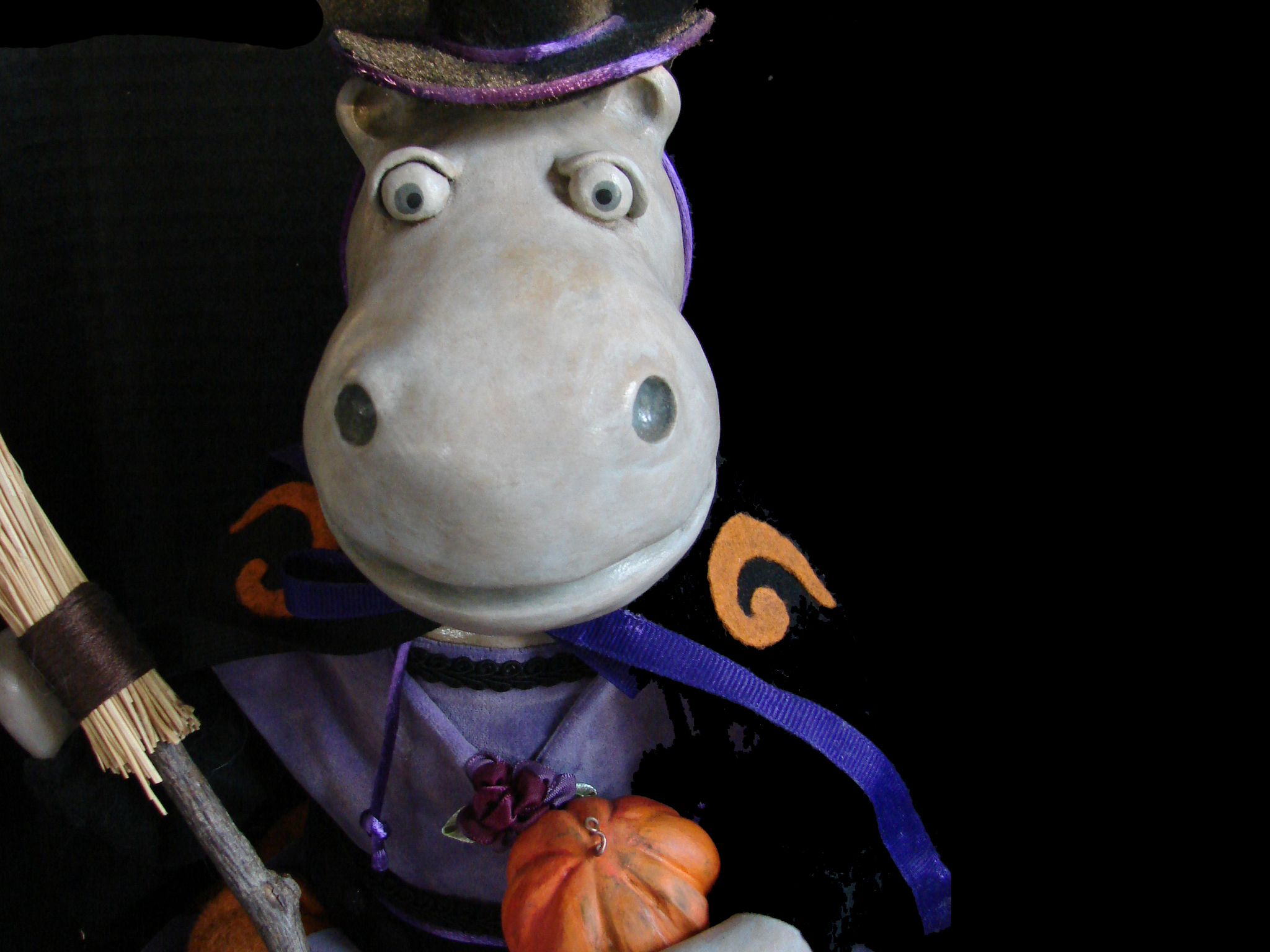 Hippo Witch by Karen Furst of Trilby Works