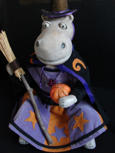 Hippo Witch by Karen Furst of Trilby Works