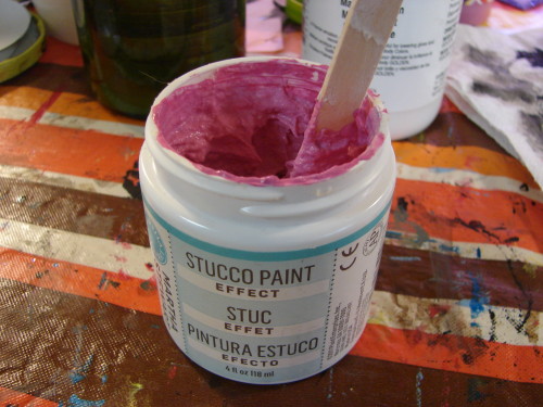 Martha Stewarts Stucco Paint With Pink Acrylic