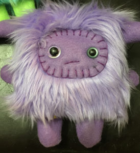Small Lavender Plush Monster by Trilby Works