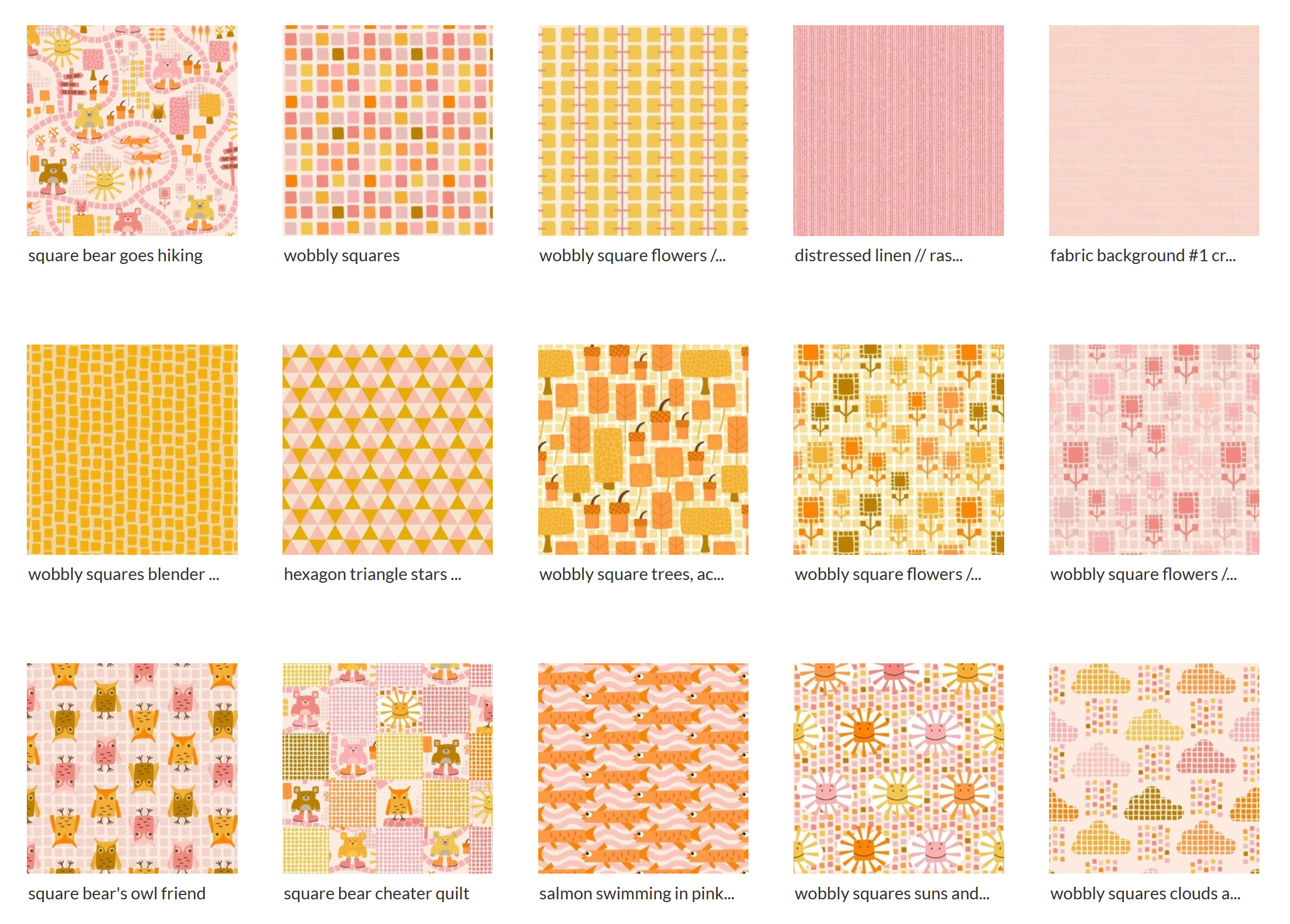 Square Bear Collection at Spoonflower