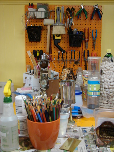 Work Table With Pegboard
